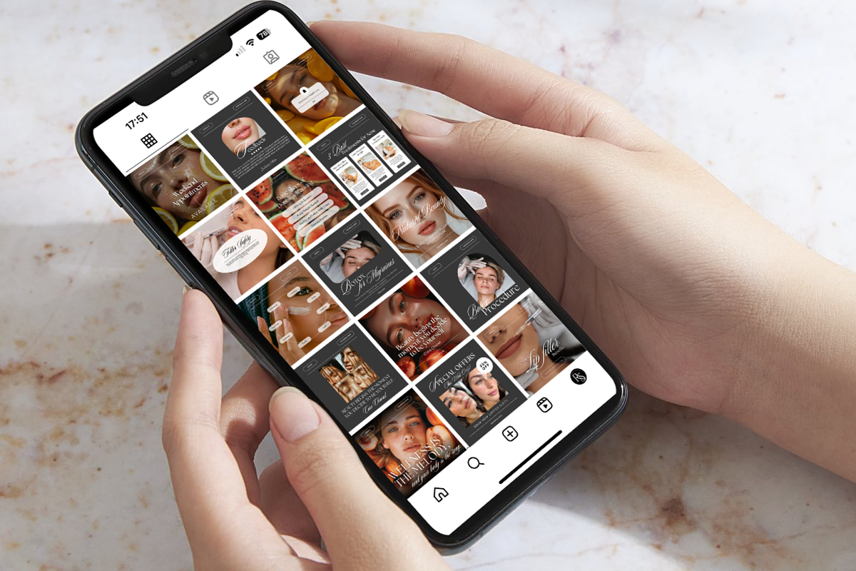 Med Spa Instagram Templates Bundle, a Social Media Template by DesignsbyMariaStudio (Photo 5 of 10)