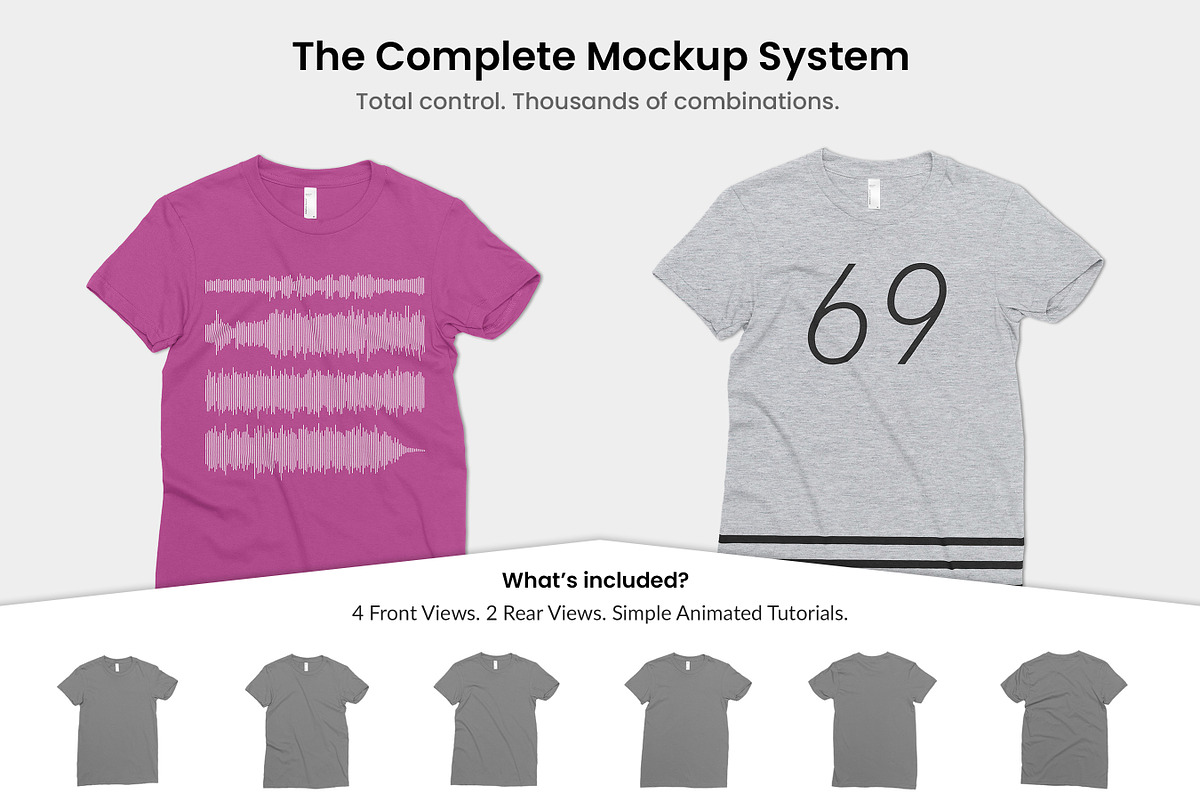 American Apparel 2102 Tee Mockups, a Shirt Mockup by Photific (Photo 3 of 6)