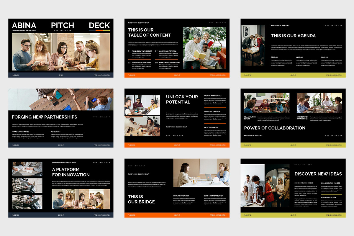Abina : Pitch Deck Keynote, a Presentation Template by Punkl Camp (Photo 2 of 9)