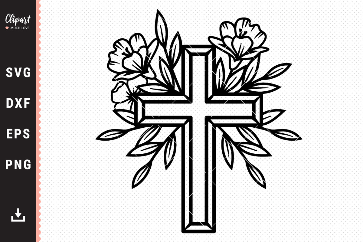 Flower Cross SVG, Faith Cross SVG, an Object Graphic by ClipartMuchLove (Photo 1 of 6)