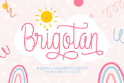 Brigotan | Cute Monoline Fonts, a Handwritten Font by Siwox Studios (Thumbnail 1 of 7)