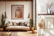 50 Frame Mockups | Boho Interior 4K, a Household Mockup by ARTOZEN DIGITAL (Thumbnail 13 of 15)