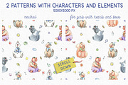 Cute Animals - Retro Patterns Set, a Pattern Graphic by WBS Design (Thumbnail 2 of 2)
