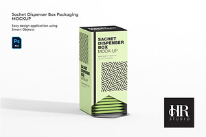 Sachet Dispenser Box Mockup