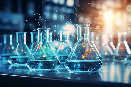 Lab chemistry or science research an, an Abstract Photo by Pixeness