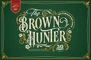 Brown Hunter Victorian Set, a Serif Font by alit design (Thumbnail 1 of 32)