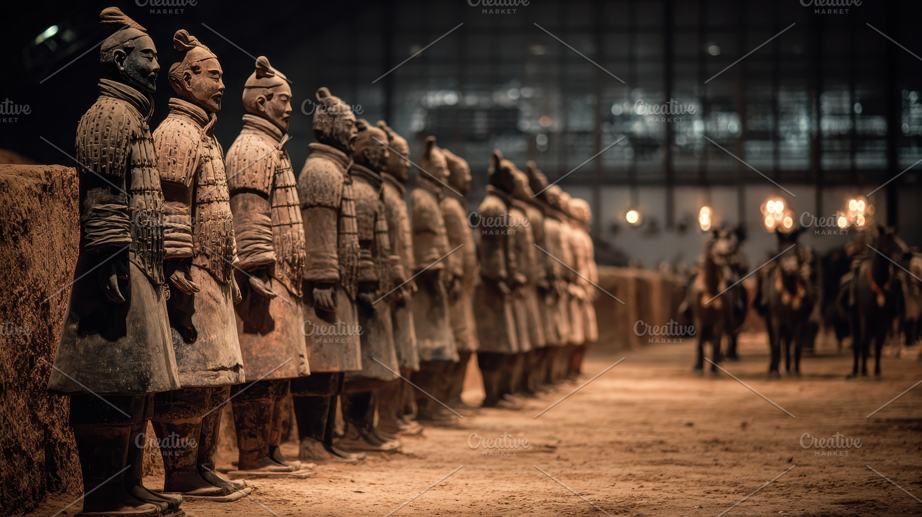 Terracotta Army ancient China warrio, a Photo by Pixeness Studio