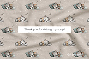 Sleepy kitty Patterns & Clipart, an Animal Illustration by GoldmoonUA (Thumbnail 5 of 5)