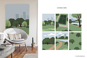 Urban park landscape illustration, a Sport Illustration by LyubovZaytseva (Thumbnail 2 of 6)