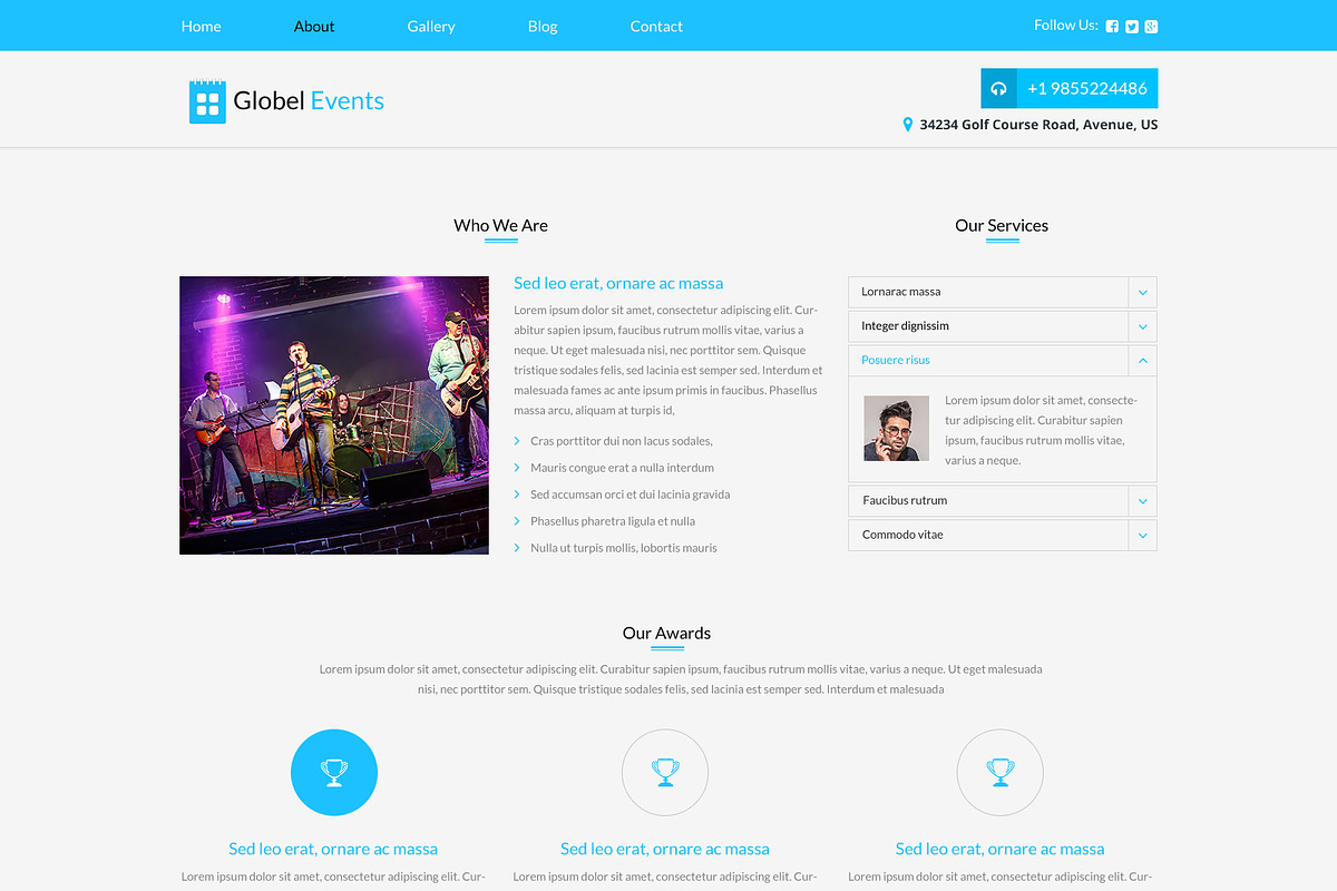 Globel Events PSD Website Template, a Websites & App Template by WebbyTemplates (Photo 3 of 7)