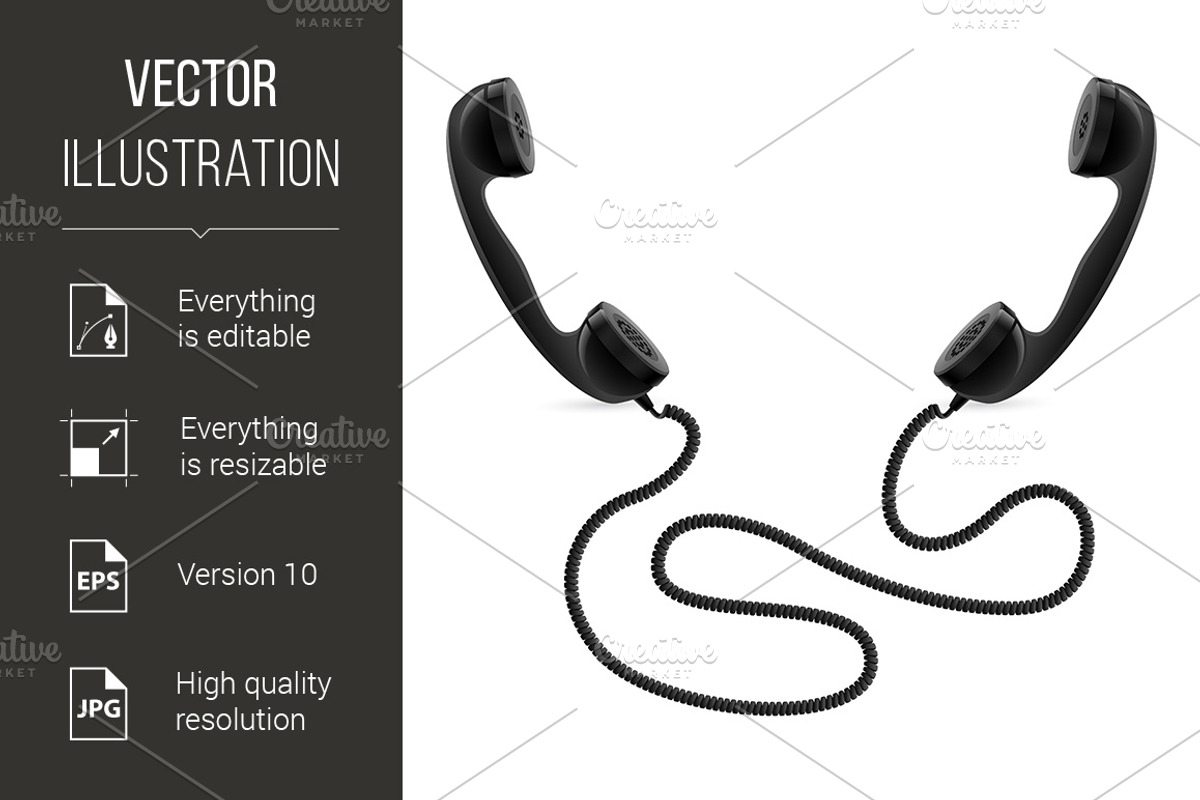 Phone receivers., a Background Graphic by DvargShop