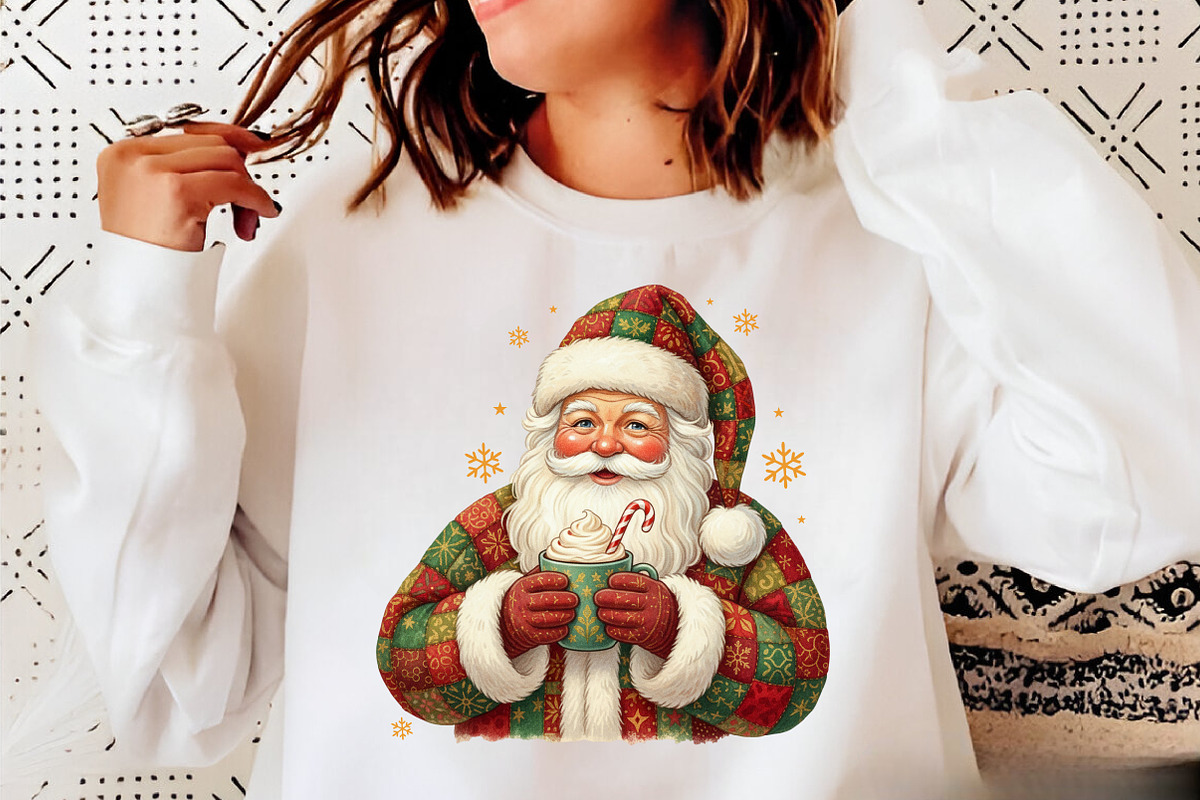 Vintage Santa Claus Wall Art PNG, an Illustration by Libby Wishes (Photo 1 of 6)