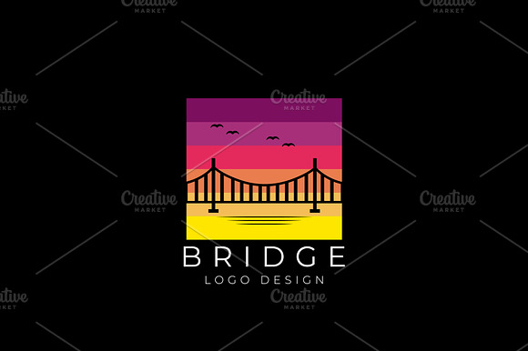 Silhoutte Bridge Logo Design preview 3