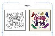 Naughty Swear Word Coloring Book, a Decorative Illustration by Ink Gallery (Thumbnail 7 of 9)