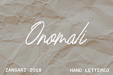 Onomali script font