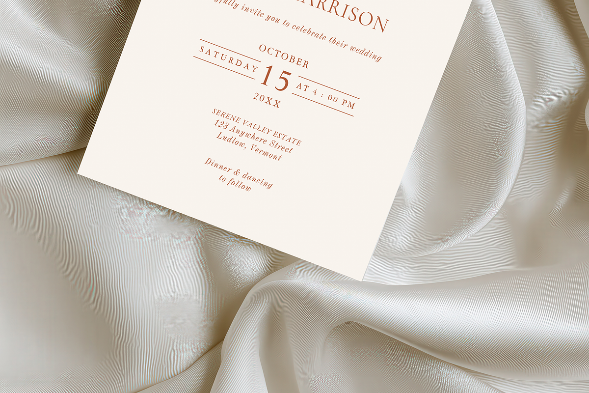 Beige Wedding Invitation Mockup, a Mockup by Serenefeeling (Photo 4 of 6)
