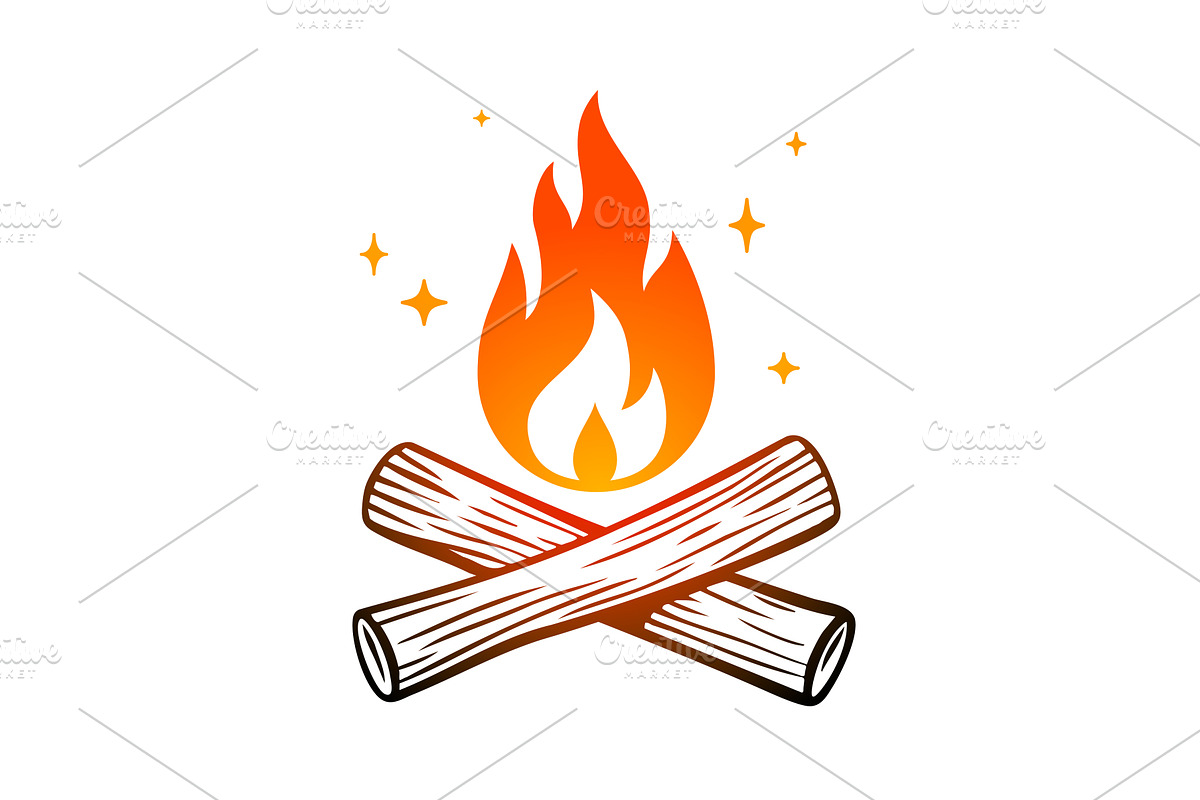 Fire, flame, bonfire. Flame fire, an Object Illustration by Foxys Graphic