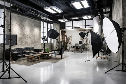 Interior of modern photo studio with, a Photo by Iftikhar Alam