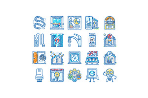 energy conservation green save icons, an Object Illustration by pikepicture