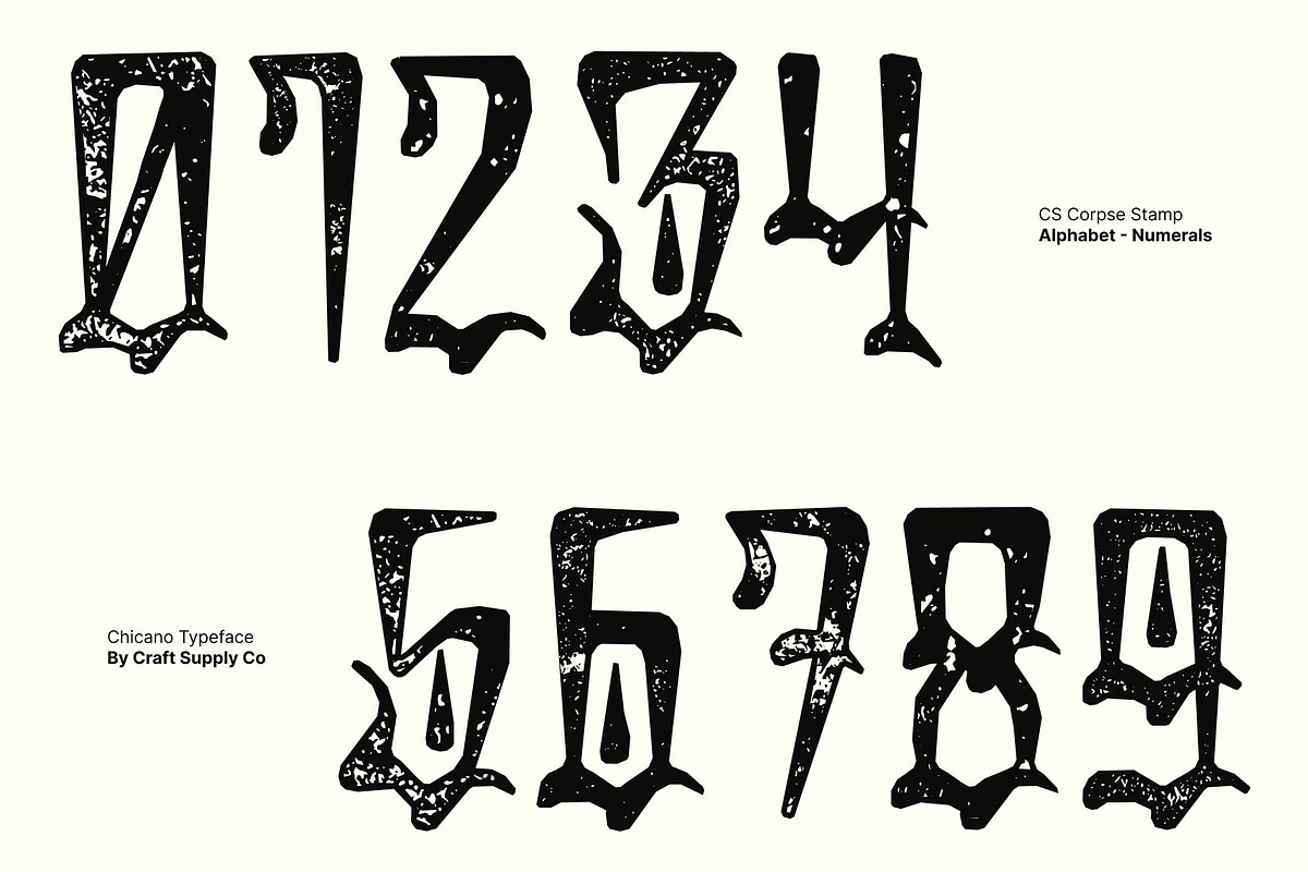 CS Corpse Stamp, a Sans Serif Font by Craft Supply Co. (Photo 4 of 8)