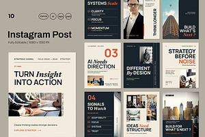 Strategic Business Social Media, a Social Media Template by Pitchlook.Studio