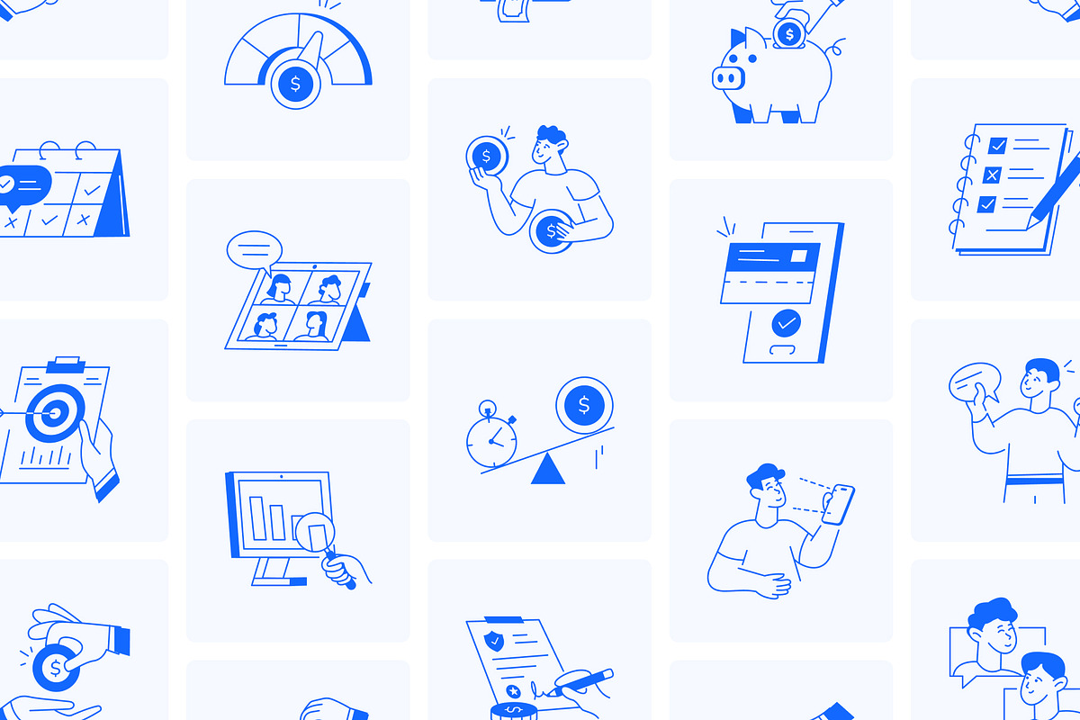 100 Animated Business Icons, an Outline Icon by Vectors Market (Photo 4 of 5)