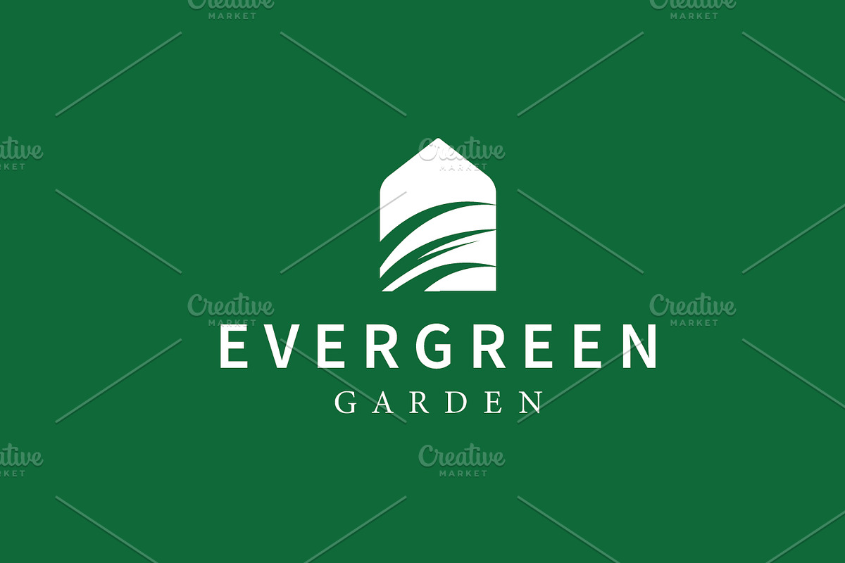 house logo with green leaf element, a Branding & Logo Template by Maylianaw28 (Photo 2 of 2)