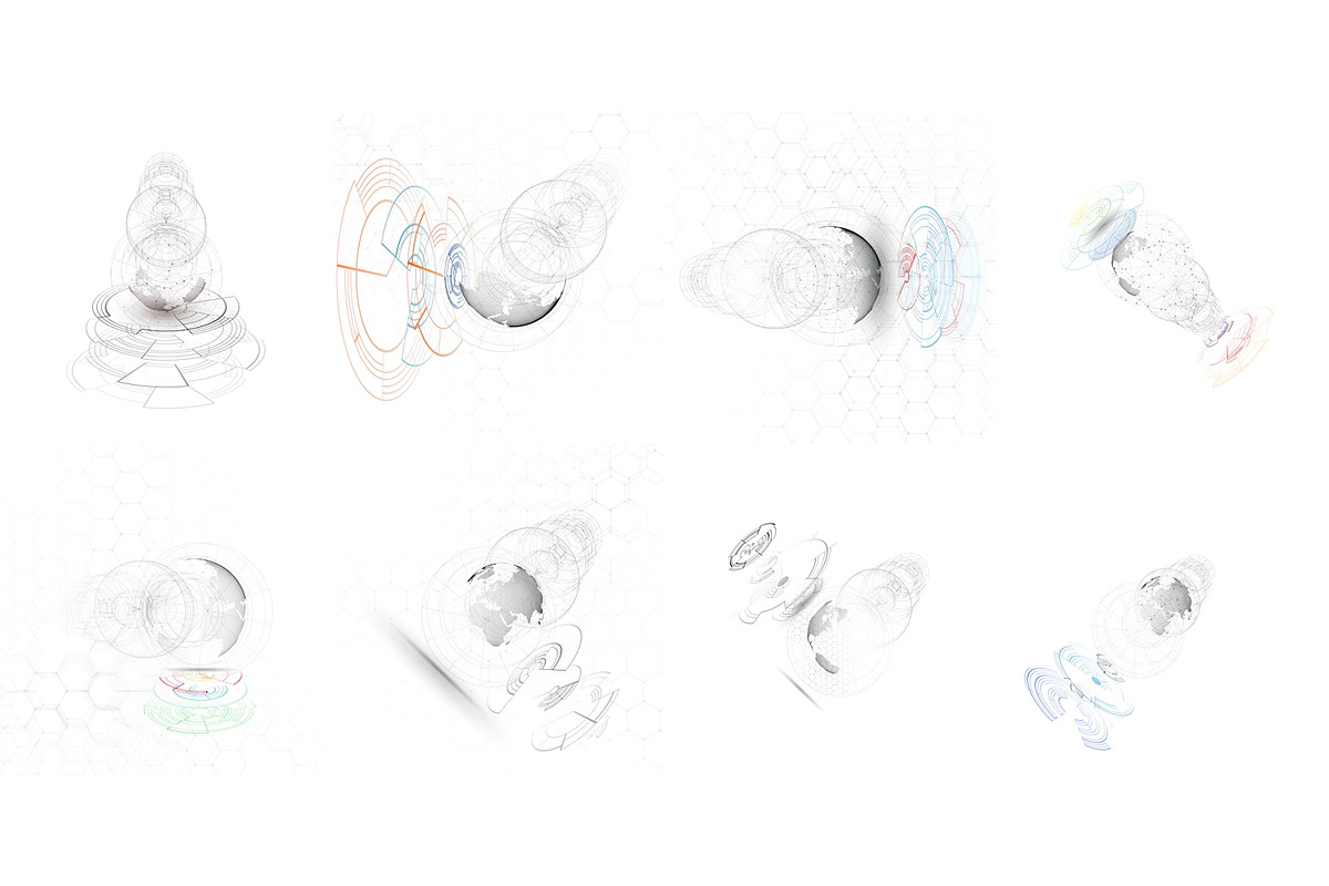 Futuristic high tech backgrounds, a Decorative Illustration by VectorShop (Photo 1 of 10)