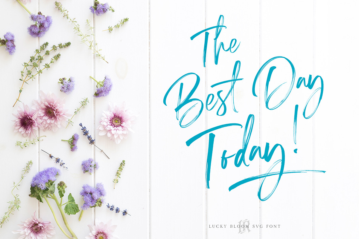 Lucky Bloom SVG Font preview 8