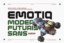 EMOTIQ - Futuristic Font Family