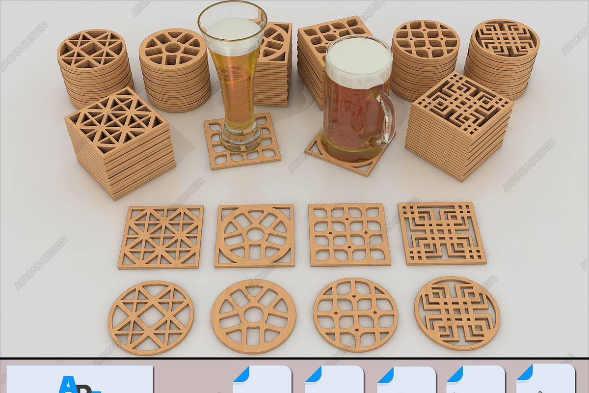 200Pcs Drink Coaster Patterns Bundle, a Pattern Graphic by AtacanDigital (Photo 8 of 8)