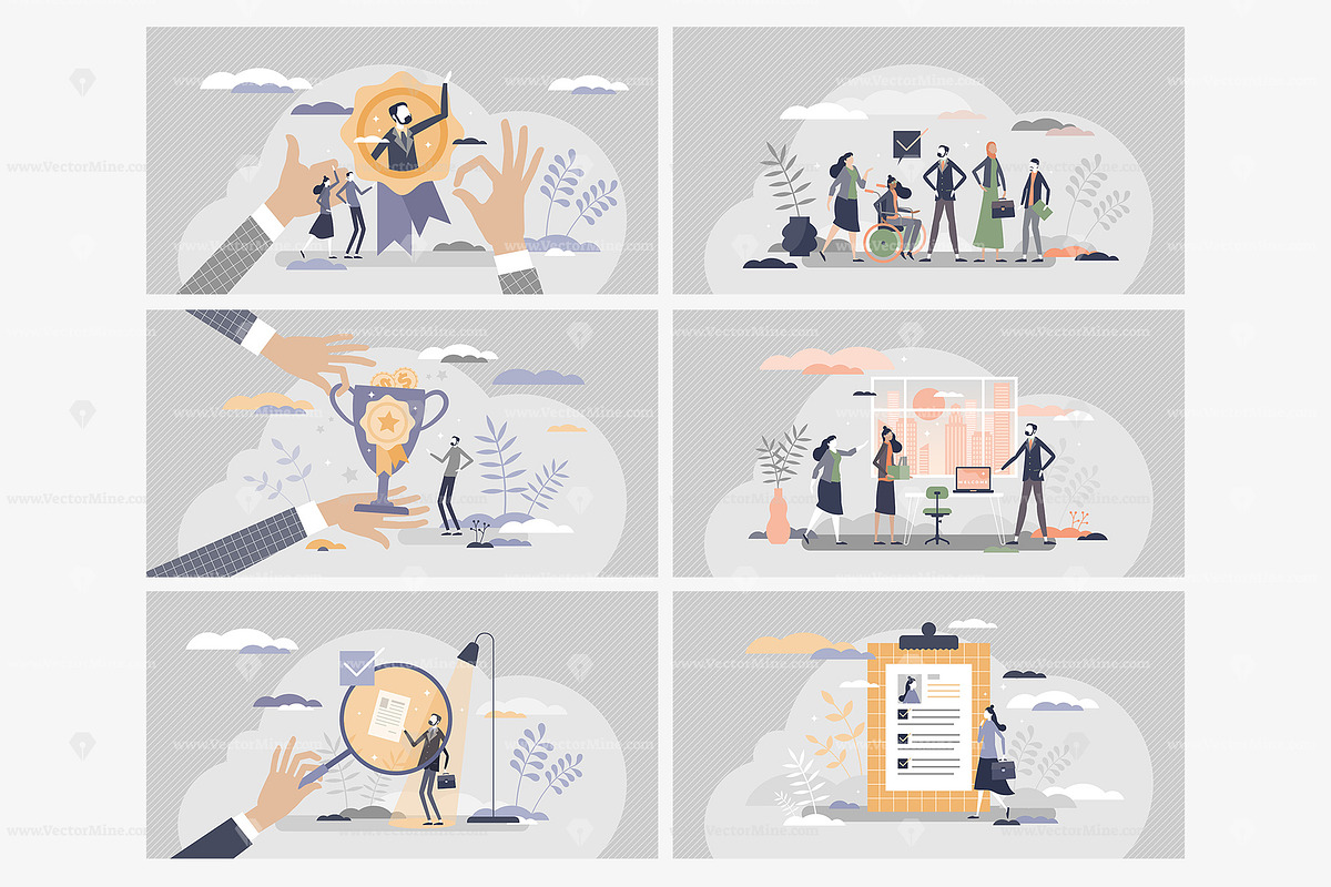 24 Human Resources V1 Concepts, a Person Illustration by VectorMine (Photo 4 of 9)