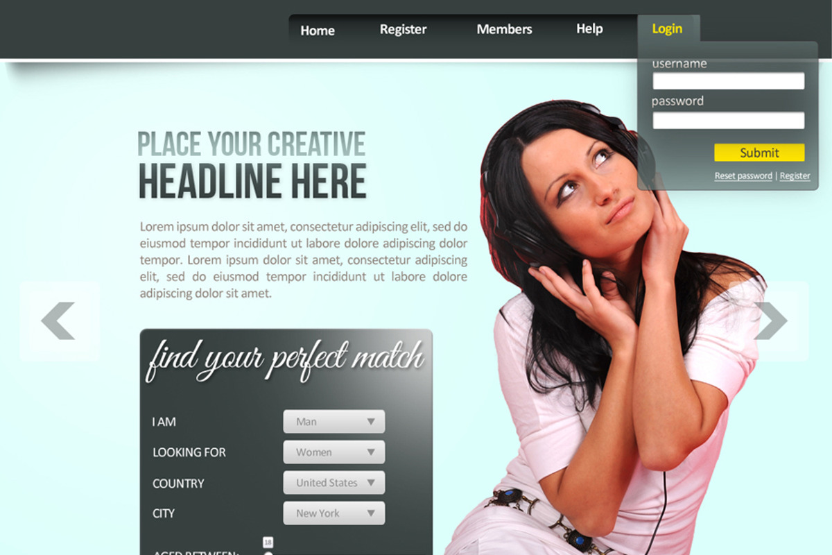 Dating Landing Page Template, a Landing Page Template by don_2mba (Photo 5 of 5)