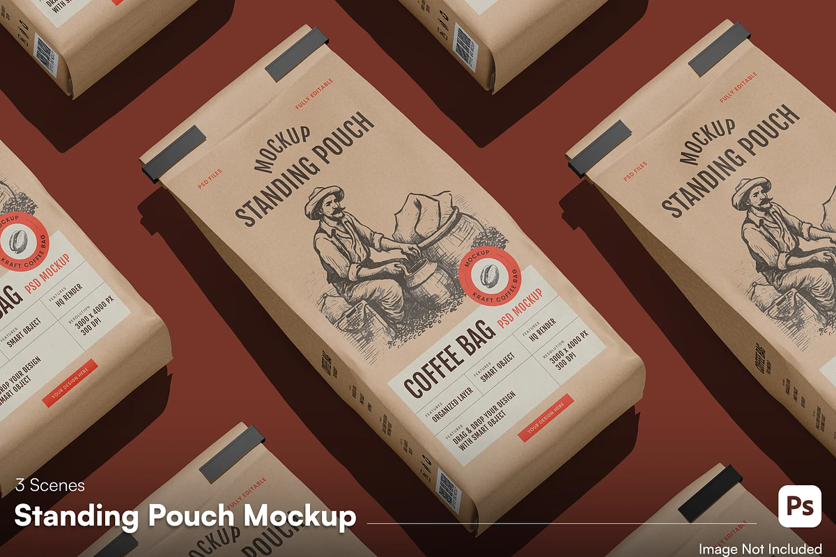Pouch Mockup, a Packaging Mockup by graphicsauce (Photo 1 of 4)