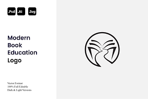 Modern Book Education Logo, a Branding & Logo Template by Luxury Logos