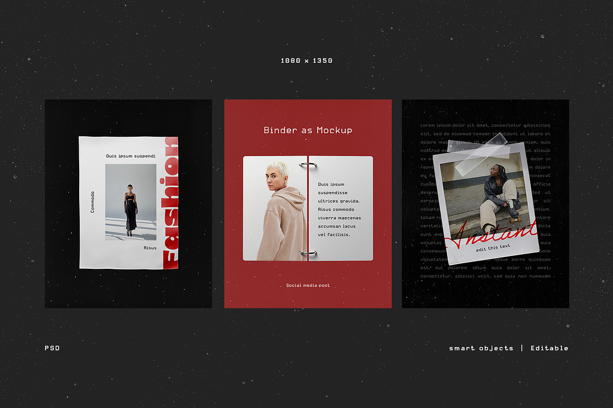Grunge Tape Instagram Templates, a Social Media Template by Filip Studio (Photo 4 of 8)
