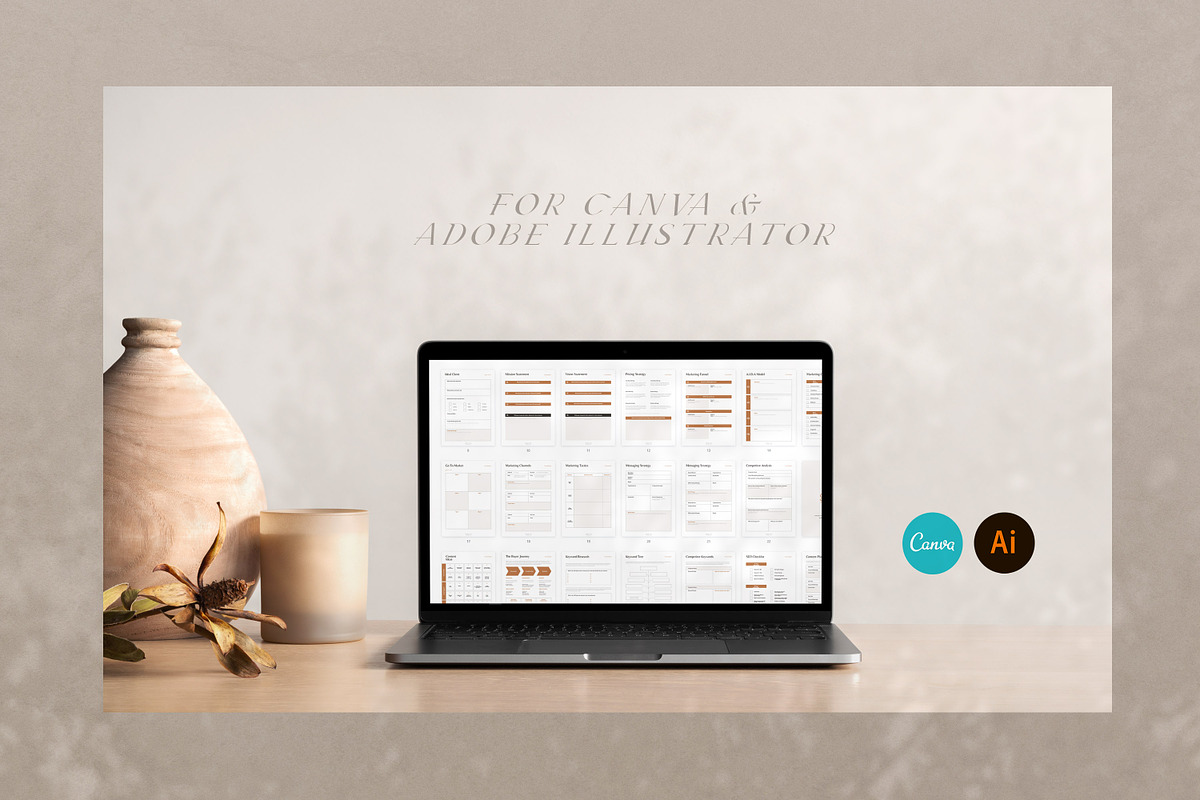 Marketing Strategy Workbook CANVA, a Marketing Template by AndrewPixel (Photo 13 of 13)