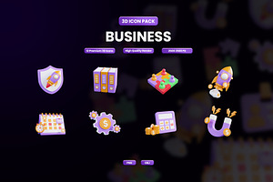 Business 3D Icon, an Object 3D Model by Artnivora.Std