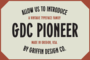 GDC PIONEER | Vintage Font, a Sans Serif Font by GriffinDesignCompany (Thumbnail 1 of 9)