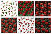 Red Roses Seamless Patterns, a Texture Illustration by Dream Creation (Thumbnail 3 of 5)