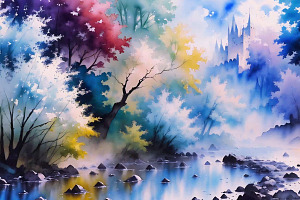 Watercolor Landscape Textures