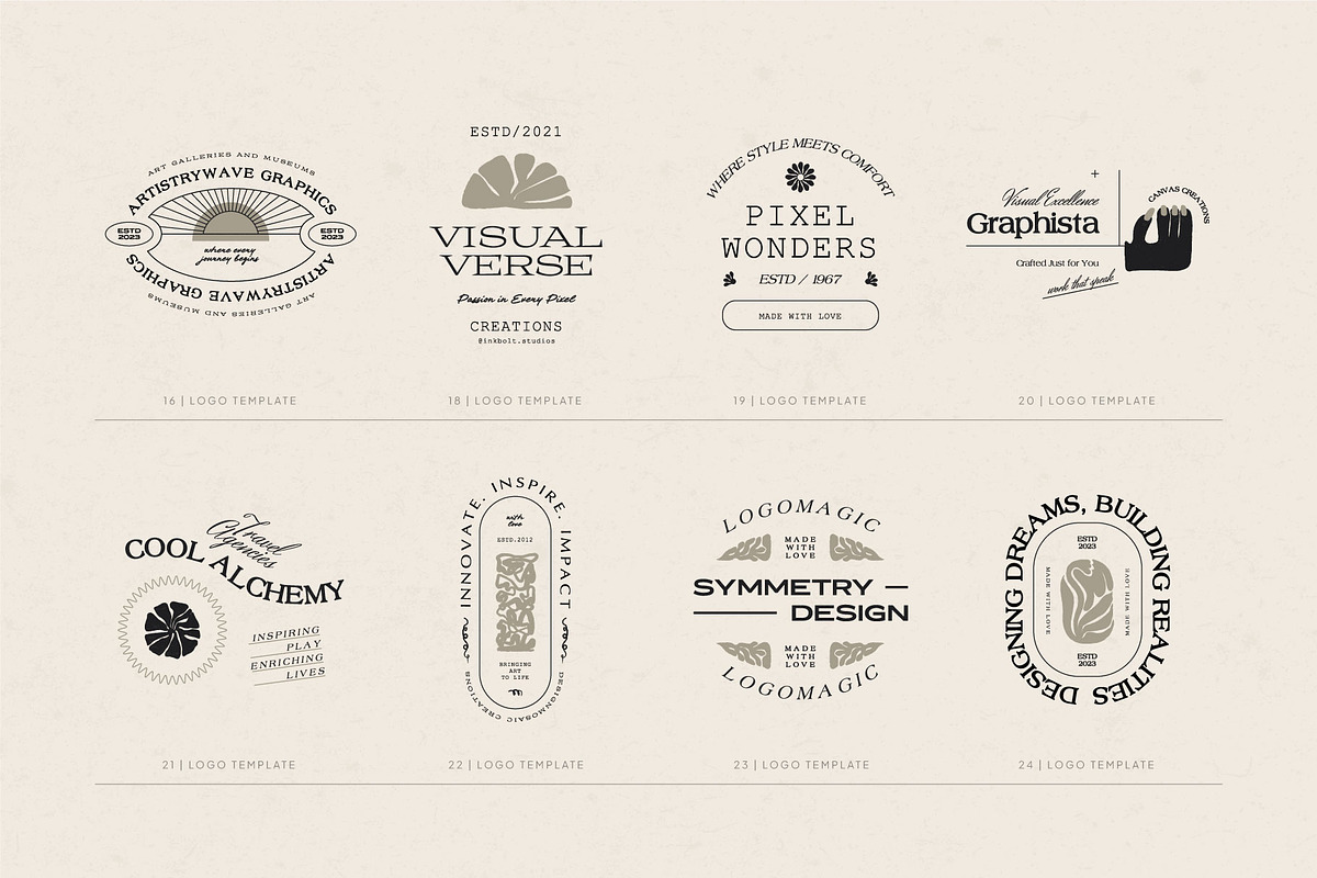 Groovy Floral | Logo Kit, a Branding & Logo Template by KetteCreate (Photo 11 of 22)