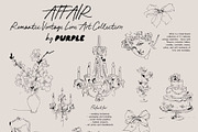 Affair: Romantic Vintage Line Art, a Decorative Illustration by Purple (Thumbnail 3 of 13)