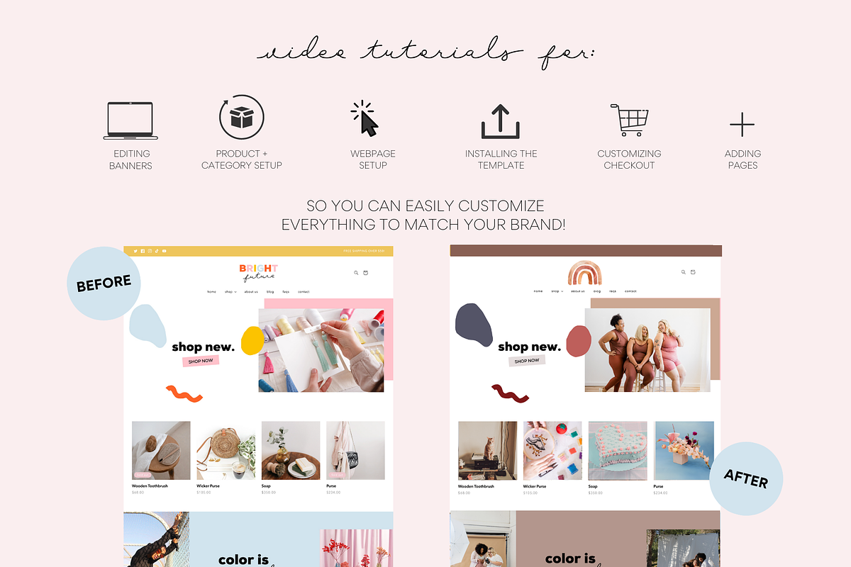 Bright Shopify Theme | Easy to Use, a Shopify Template by Easy Website Themes (Photo 8 of 11)