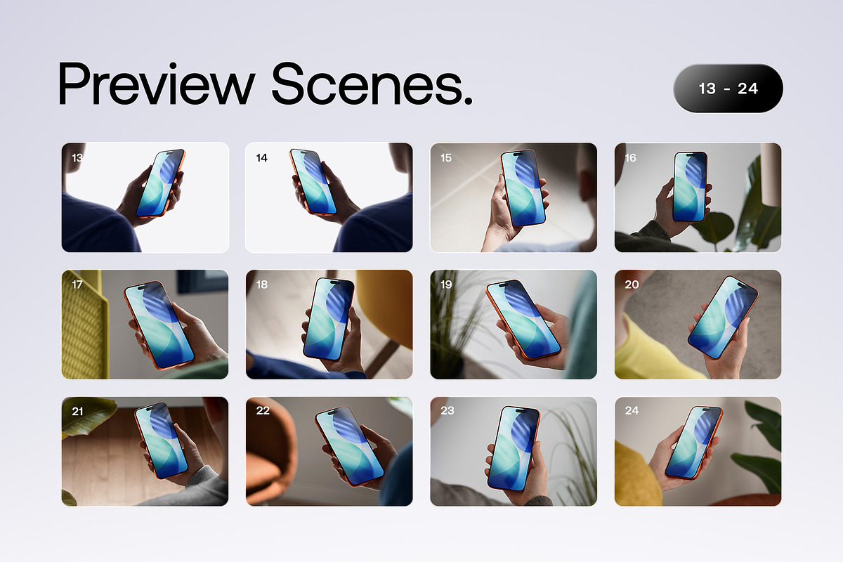 24 iPhone 17 Pro in Hand Mockups, an iPhone Mockup by Asylab (Photo 3 of 107)