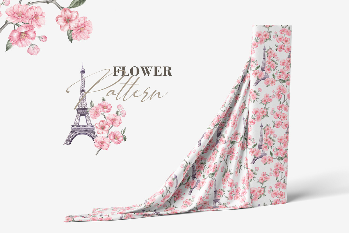 Blooming Paris. Motifs,Frame,pattern, an Illustration by Kotkoa (Photo 9 of 21)
