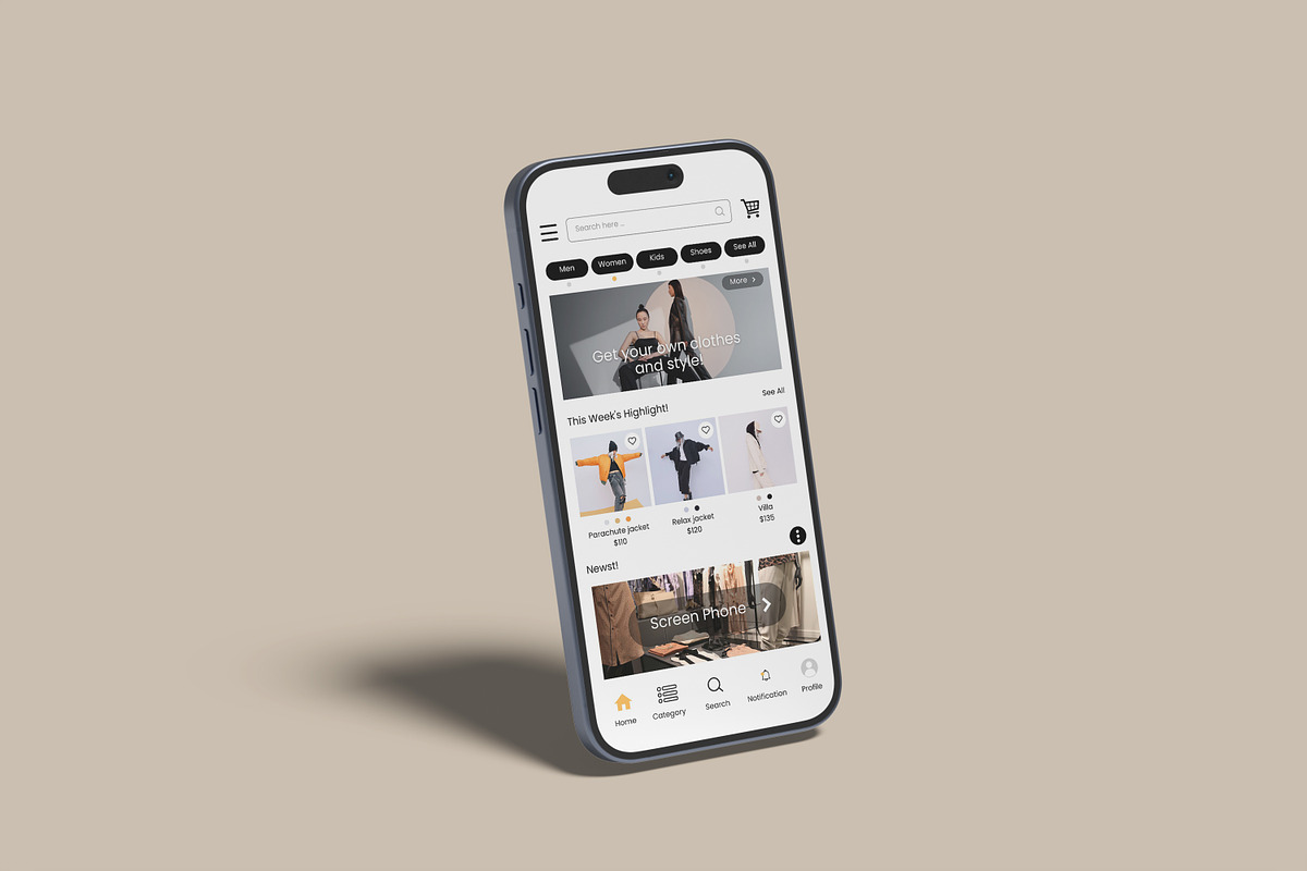 Phone Screen Mockup, an iPhone Mockup by rizalamora (Photo 5 of 11)