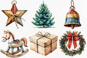 Cozy Rustic Christmas Clipart, an Illustration by Canvas Craft (Thumbnail 2 of 7)