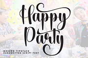 Happy Party | Script Font, a Handwritten Font by Scratchones (Thumbnail 1 of 9)