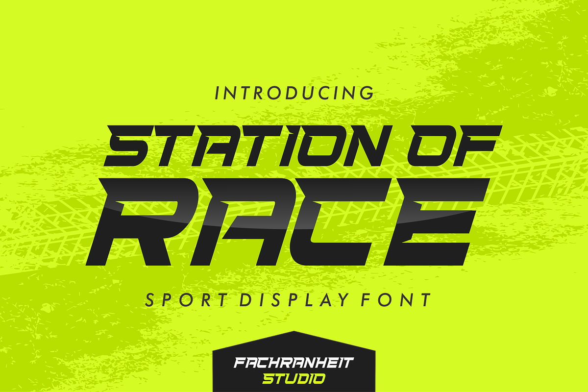 Station of Race, a Font by Fachranheit Studio (Photo 1 of 6)